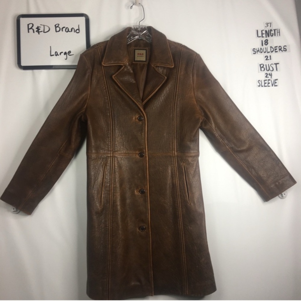 R&D Brown Leather Coat